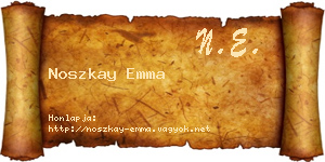 Noszkay Emma névjegykártya